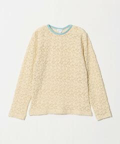 green label relaxing / グリーンレーベル リラクシング カットソー | フラワー ジャガード シアー トップス / キッズ 140cm-160cm
