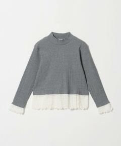 green label relaxing / グリーンレーベル リラクシング カットソー | チュール レース コンビ プルオーバー / キッズ 140cm-160cm