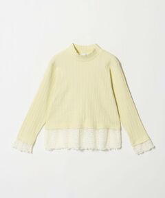 green label relaxing / グリーンレーベル リラクシング カットソー | チュール レース コンビ プルオーバー / キッズ 140cm-160cm