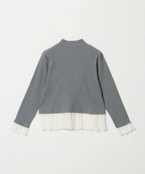 green label relaxing / グリーンレーベル リラクシング カットソー | チュール レース コンビ プルオーバー / キッズ 140cm-160cm | 詳細1