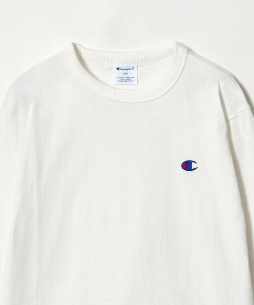 green label relaxing / グリーンレーベル リラクシング カットソー | 【WEB限定】＜Champion＞ワンポイント ロングスリーブ Tシャツ / キッズ 140cm-160cm | 詳細1