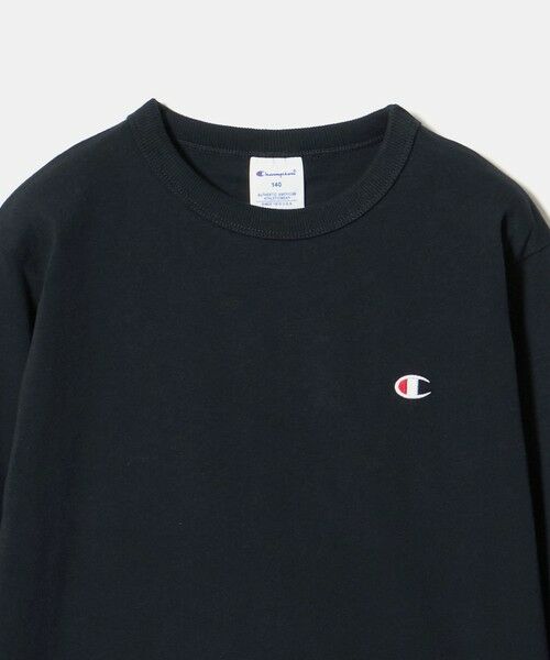 green label relaxing / グリーンレーベル リラクシング カットソー | 【WEB限定】＜Champion＞ワンポイント ロングスリーブ Tシャツ / キッズ 140cm-160cm | 詳細3
