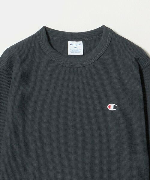 green label relaxing / グリーンレーベル リラクシング カットソー | 【WEB限定】＜Champion＞ワッフル ロングスリーブ Tシャツ / キッズ 140cm-160cm | 詳細1