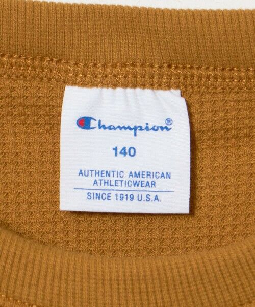green label relaxing / グリーンレーベル リラクシング カットソー | 【WEB限定】＜Champion＞ワッフル ロングスリーブ Tシャツ / キッズ 140cm-160cm | 詳細9
