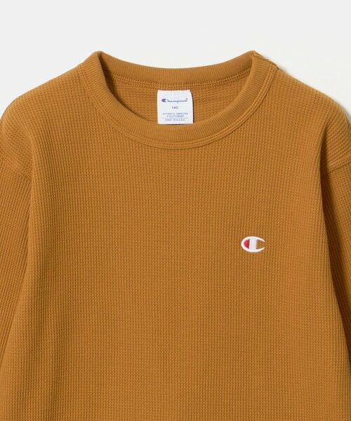 green label relaxing / グリーンレーベル リラクシング カットソー | 【WEB限定】＜Champion＞ワッフル ロングスリーブ Tシャツ / キッズ 140cm-160cm | 詳細4