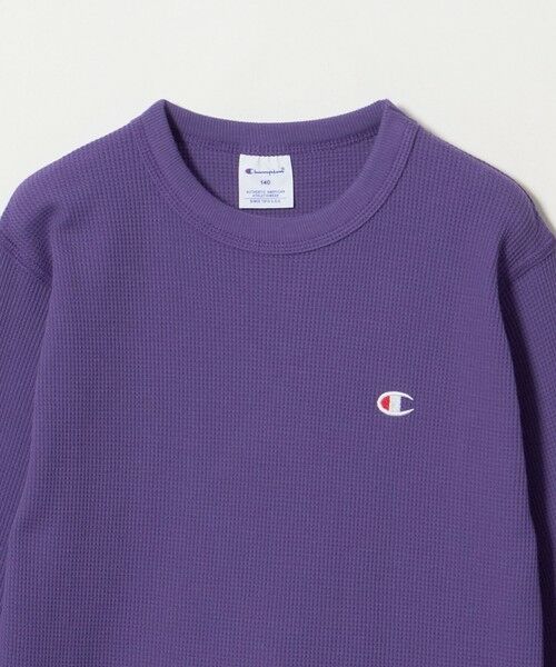green label relaxing / グリーンレーベル リラクシング カットソー | 【WEB限定】＜Champion＞ワッフル ロングスリーブ Tシャツ / キッズ 140cm-160cm | 詳細11