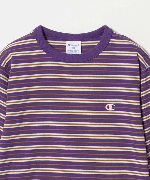 green label relaxing / グリーンレーベル リラクシング カットソー | ＜Champion＞ボーダー ロングスリーブ Tシャツ / キッズ 140cm-160cm | 詳細4