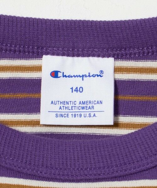 green label relaxing / グリーンレーベル リラクシング カットソー | ＜Champion＞ボーダー ロングスリーブ Tシャツ / キッズ 140cm-160cm | 詳細9
