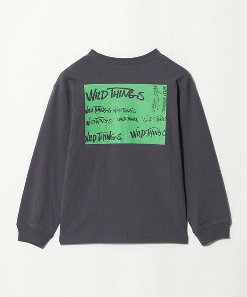 green label relaxing / グリーンレーベル リラクシング カットソー | 【別注】＜WILD THINGS＞プリント ロングスリーブ Tシャツ / キッズ 140cm-160cm | 詳細1