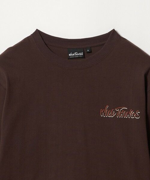 green label relaxing / グリーンレーベル リラクシング カットソー | 【別注】＜WILD THINGS＞プリント ロングスリーブ Tシャツ / キッズ 140cm-160cm | 詳細6