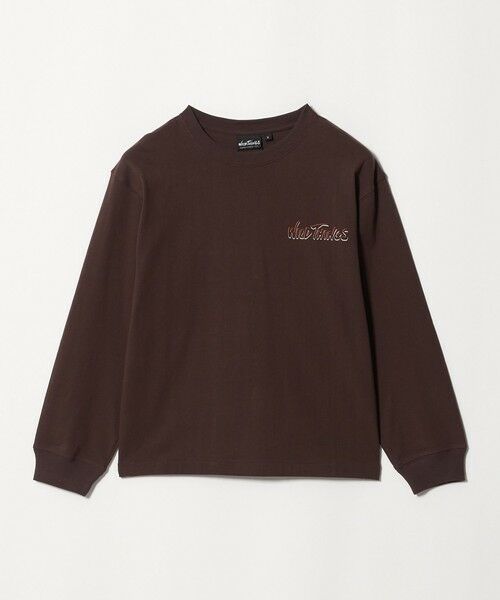 green label relaxing / グリーンレーベル リラクシング カットソー | 【別注】＜WILD THINGS＞プリント ロングスリーブ Tシャツ / キッズ 140cm-160cm（DK.BROWN）