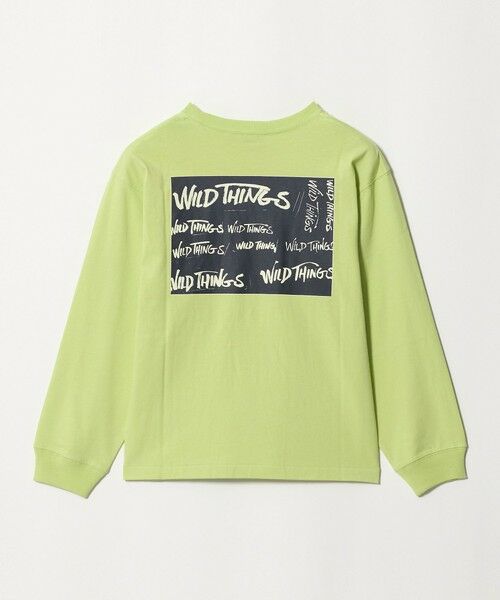 green label relaxing / グリーンレーベル リラクシング カットソー | 【別注】＜WILD THINGS＞プリント ロングスリーブ Tシャツ / キッズ 140cm-160cm | 詳細13