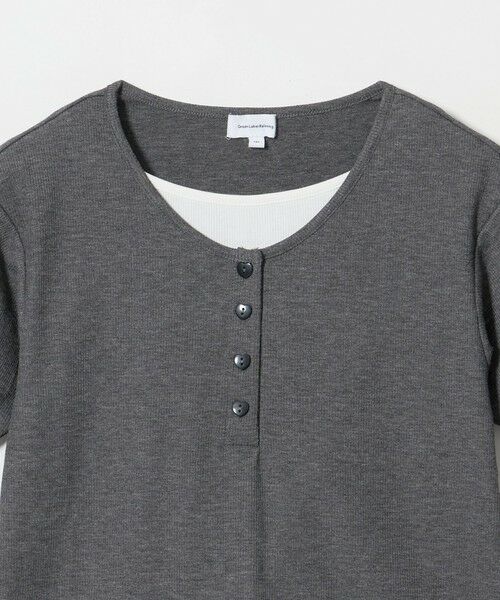 green label relaxing / グリーンレーベル リラクシング カットソー | テレコ ヘンリーネック Tシャツ / キッズ 140cm-160cm | 詳細2
