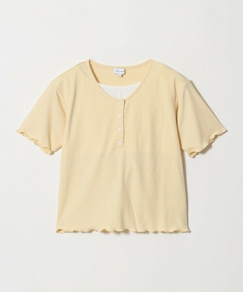 green label relaxing / グリーンレーベル リラクシング カットソー | テレコ ヘンリーネック Tシャツ / キッズ 140cm-160cm(YELLOW)