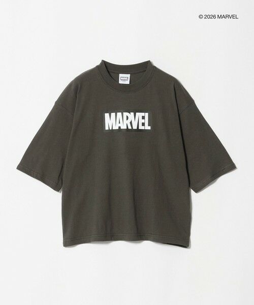 green label relaxing / グリーンレーベル リラクシング カットソー | 【別注】＜URBAMENT＞MARVEL Tシャツ / キッズ 140cm-150cm（DK.GRAY）