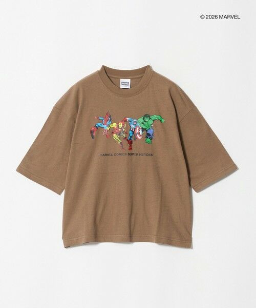 green label relaxing / グリーンレーベル リラクシング カットソー | 【別注】＜URBAMENT＞MARVEL Tシャツ / キッズ 140cm-150cm（MD.BROWN）