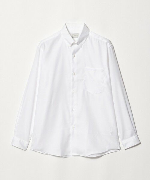 green label relaxing / グリーンレーベル リラクシング シャツ・ブラウス | エブリット コットン ソリッド リラックス スナップ ボタンダウン シャツ -イージーアイロン-（WHITE）