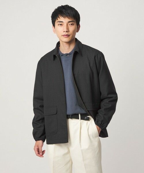 green label relaxing / グリーンレーベル リラクシング ブルゾン | 【別注】＜Brooks Brothers＞GLR TW ジップジャケット ブルゾン（DK.GRAY）
