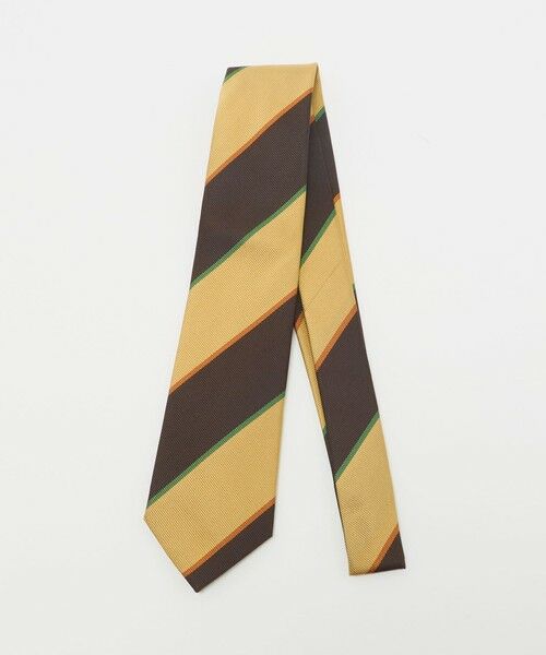 green label relaxing / グリーンレーベル リラクシング ネクタイ | GLR JAPAN TANGO 8.0cm ストライプ3 ネクタイ（DK.BROWN）