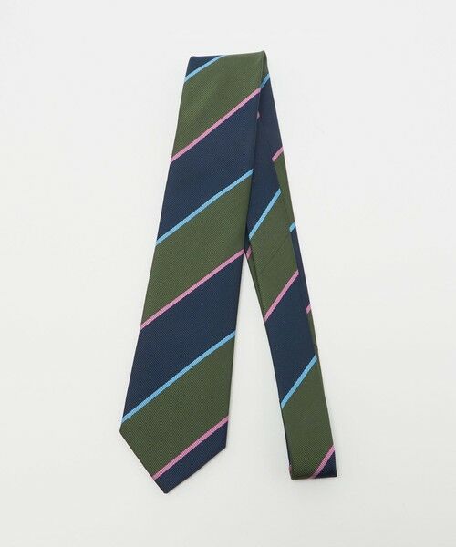 green label relaxing / グリーンレーベル リラクシング ネクタイ | GLR JAPAN TANGO 8.0cm ストライプ3 ネクタイ（NAVY）