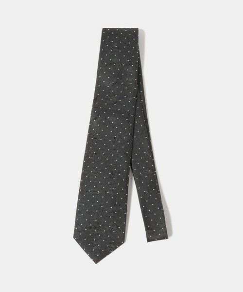 green label relaxing / グリーンレーベル リラクシング ネクタイ | GLR JAPAN VINTAGE 8.0cm ドット ネクタイ（DK.GRAY）