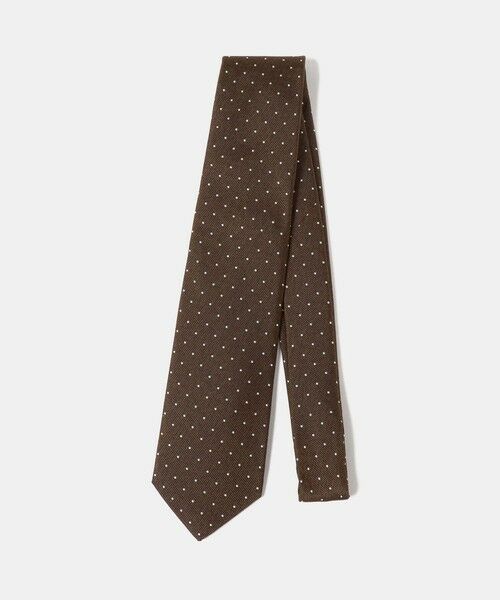 green label relaxing / グリーンレーベル リラクシング ネクタイ | GLR JAPAN VINTAGE 8.0cm ドット ネクタイ（DK.BROWN）