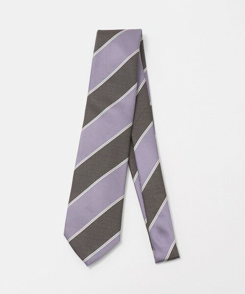 green label relaxing / グリーンレーベル リラクシング ネクタイ | GLR JAPAN FUJI 8.0cm ストライプ1 ネクタイ（LILAC）