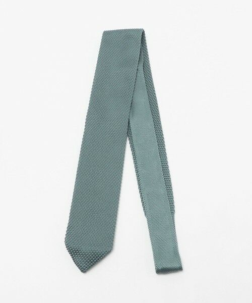 green label relaxing / グリーンレーベル リラクシング ネクタイ | GLR ポリエステル ウォッシャブル ニット ソリッド ネクタイ ニットタイ（LT.GRAY）