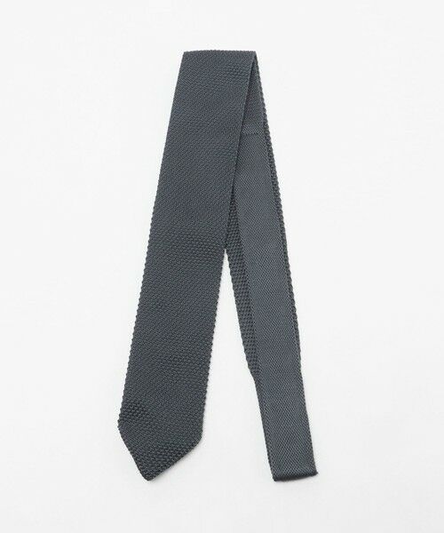 green label relaxing / グリーンレーベル リラクシング ネクタイ | GLR ポリエステル ウォッシャブル ニット ソリッド ネクタイ ニットタイ（DK.GRAY）