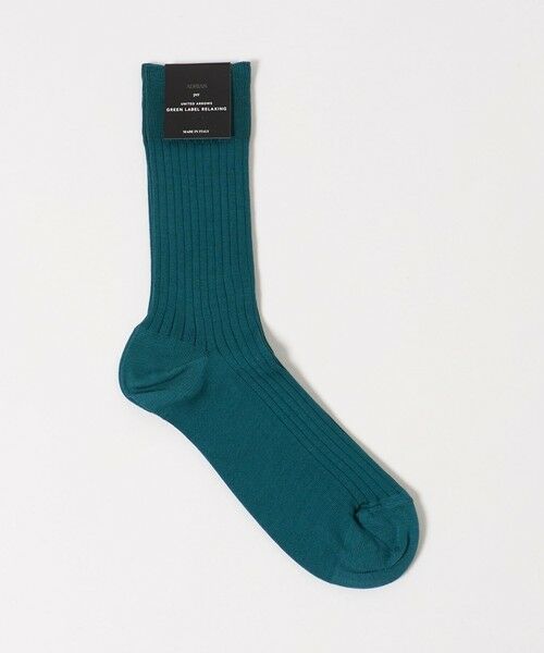 green label relaxing / グリーンレーベル リラクシング ソックス | 【別注】＜ADRIAN＞GLR リブ ソックス（TURQUOISE）