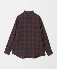 green label relaxing / グリーンレーベル リラクシング シャツ・ブラウス | コットン レーヨン パターン ジャストルーズ レギュラーカラー 長袖 シャツ