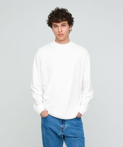 green label relaxing / グリーンレーベル リラクシング カットソー | ロングファイバー クリア モックネック 長袖 Tシャツ カットソー