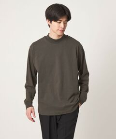 green label relaxing / グリーンレーベル リラクシング カットソー | ロングファイバー クリア モックネック 長袖 Tシャツ カットソー