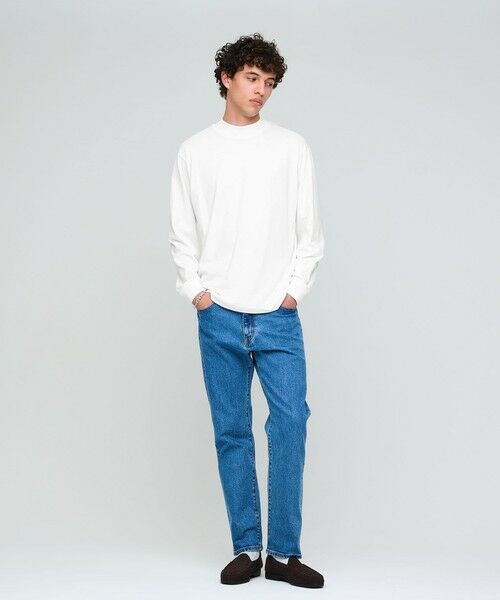 green label relaxing / グリーンレーベル リラクシング カットソー | ロングファイバー クリア モックネック 長袖 Tシャツ カットソー | 詳細1