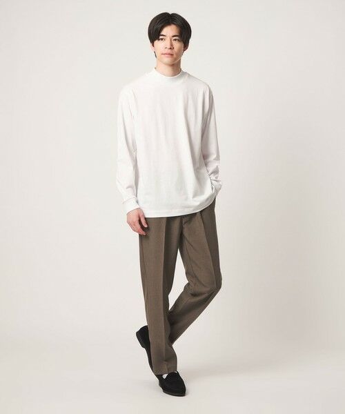 green label relaxing / グリーンレーベル リラクシング カットソー | ロングファイバー クリア モックネック 長袖 Tシャツ カットソー | 詳細3