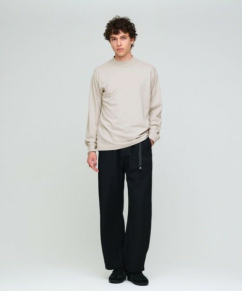 green label relaxing / グリーンレーベル リラクシング カットソー | ロングファイバー クリア モックネック 長袖 Tシャツ カットソー | 詳細5