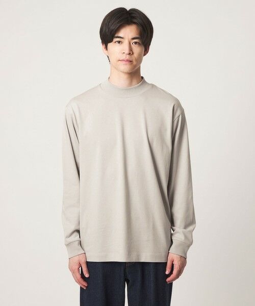 green label relaxing / グリーンレーベル リラクシング カットソー | ロングファイバー クリア モックネック 長袖 Tシャツ カットソー | 詳細8