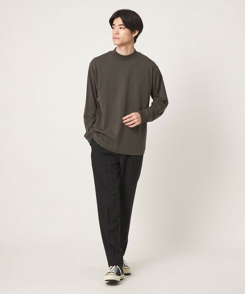 green label relaxing / グリーンレーベル リラクシング カットソー | ロングファイバー クリア モックネック 長袖 Tシャツ カットソー | 詳細15