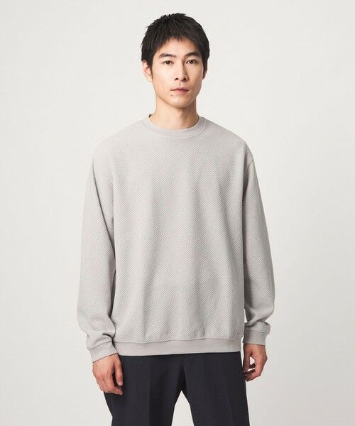 green label relaxing / グリーンレーベル リラクシング カットソー | モール ジャガード クルーネック 長袖 カットソー | 詳細2