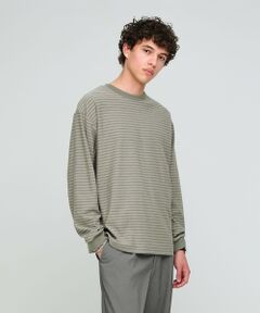 green label relaxing / グリーンレーベル リラクシング カットソー | ラフ ボーダー クルーネック 長袖 Tシャツ