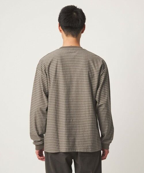 green label relaxing / グリーンレーベル リラクシング カットソー | ラフ ボーダー クルーネック 長袖 Tシャツ | 詳細10