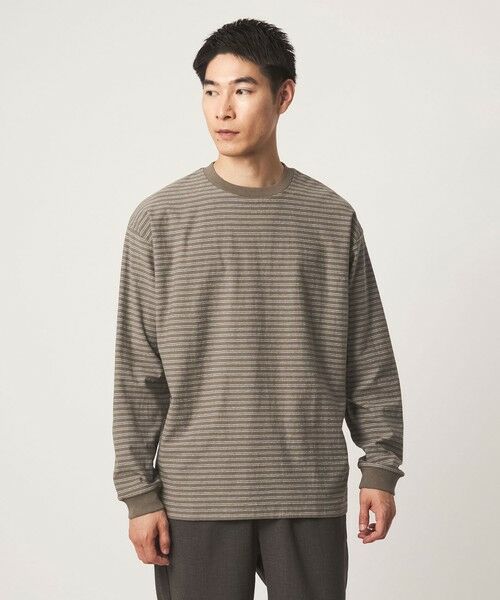 green label relaxing / グリーンレーベル リラクシング カットソー | ラフ ボーダー クルーネック 長袖 Tシャツ | 詳細6