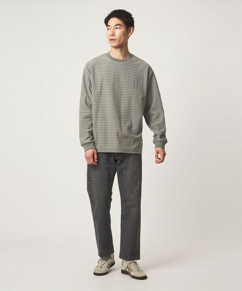 green label relaxing / グリーンレーベル リラクシング カットソー | ラフ ボーダー クルーネック 長袖 Tシャツ | 詳細17