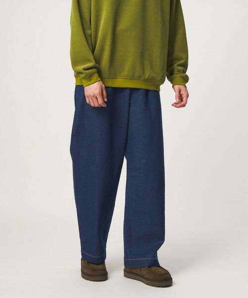 green label relaxing / グリーンレーベル リラクシング デニムパンツ | 【別注/WEB限定】＜3/2 WORKS＞GLR ワイド デニム パンツ（NAVY）