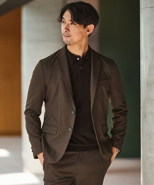 green label relaxing / グリーンレーベル リラクシング セットアップ | 【WEB限定】JUST fit ウールライク ナロー セットアップ ジャケット&パンツ -ストレッチ- | 詳細6