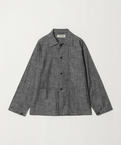 green label relaxing / グリーンレーベル リラクシング その他アウター | 【別注】【WEB限定】＜3/2 WORKS＞シャンブレー カバーオール シャツアウター（BLACK）