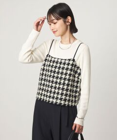 green label relaxing / グリーンレーベル リラクシング キャミソール・チューブトップ | ファンシー チドリ ツイード キャミソール