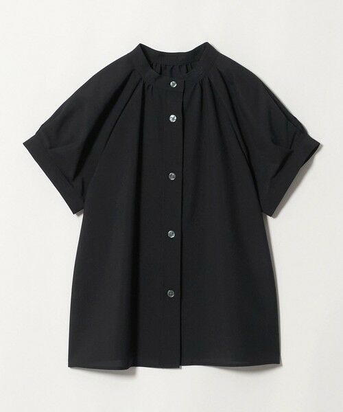 green label relaxing / グリーンレーベル リラクシング シャツ・ブラウス | スタンドネック 2WAY ブラウス 2（BLACK）