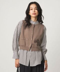 green label relaxing / グリーンレーベル リラクシング シャツ・ブラウス | ニットベスト×フリルネック ブラウス