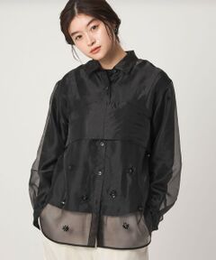 green label relaxing / グリーンレーベル リラクシング シャツ・ブラウス | ＜GLR_MINE＞ビジュー シャツ＆ビスチェ セット